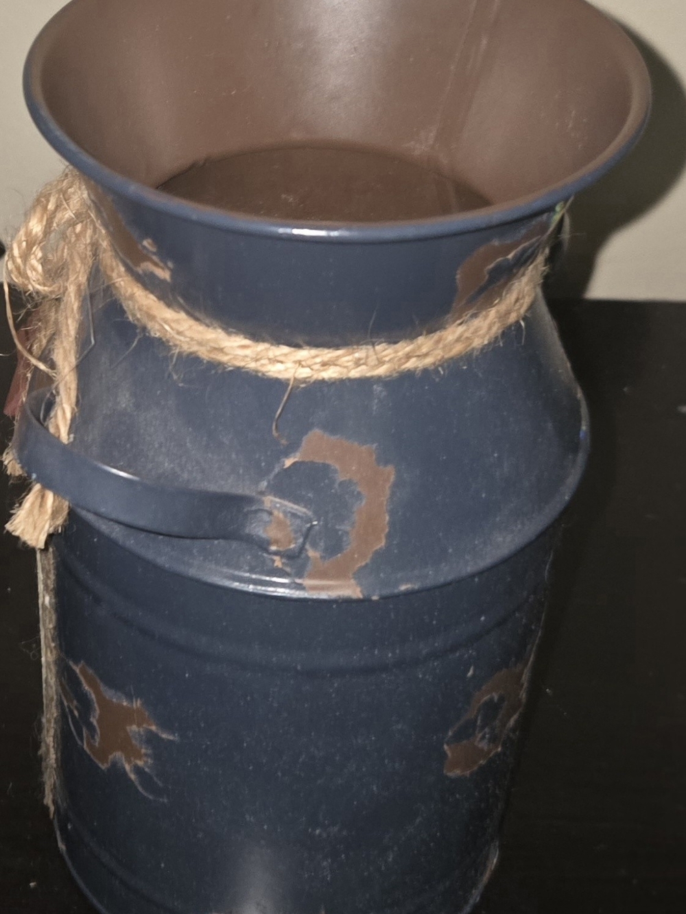 Rustic Milkcan Handpainted 7.5 Inch - Picture 2 of 3